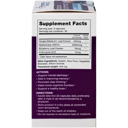 Viên uống bổ não, hỗ trợ cải thiện suy giảm trí nhớ Brain Support Pharma World (60 viên)