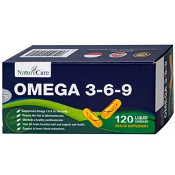 Viên uống bổ sung Omega 3-6-9, tốt cho tim mạch, não và mắt, giảm nguy cơ xơ vữa động mạch Omega 3-6-9 NatureCare (6 vỉ x 20 viên)