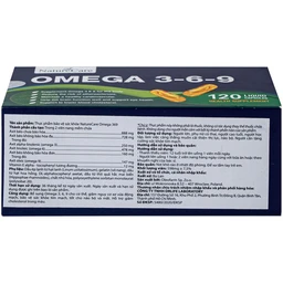 Viên uống bổ sung Omega 3-6-9, tốt cho tim mạch, não và mắt, giảm nguy cơ xơ vữa động mạch Omega 3-6-9 NatureCare (6 vỉ x 20 viên)
