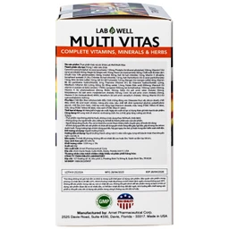 Viên uống bổ sung vitamin và khoáng chất cho cơ thể Multi Vitas Lab Well (60 viên) 10