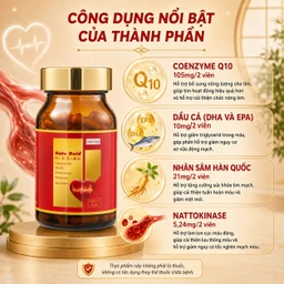 Viên uống hỗ trợ tim mạch, bổ sung các chất chống oxi hóa cho cơ thể Hato Gold Jpanwell (60 viên) 4
