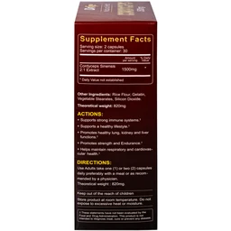 Viên uống Đông Trùng Hạ Thảo tăng cường sức đề kháng, giảm mệt mỏi DrLife Cordyceps 1500mg (60 viên)