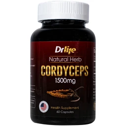 Viên uống Đông Trùng Hạ Thảo tăng cường sức đề kháng, giảm mệt mỏi DrLife Cordyceps 1500mg (60 viên)