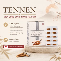 Viên uống Đông Trùng Hạ Thảo hỗ trợ tăng cường sức khỏe, hạn chế lão hóa Tennen Jpanwell (6 vỉ x 10 viên) 5