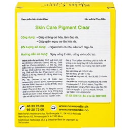 Viên uống giúp làm đẹp da, chống oxi hóa và giảm lão hóa da Skin Care Pigment Clear New Nordic (2 vỉ x 30 viên)