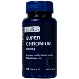 Viên uống giúp cân bằng đường huyết, giảm cholesterol Super Chromium 250mcg NatureCare (90 viên)