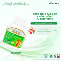 Viên uống hỗ trợ chống oxy hoá, hỗ trợ sức khoẻ da, tăng cường sức đề kháng Vitatree High Strength Astaxanthin (Hộp 60 viên) 3