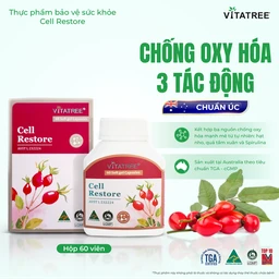 Viên uống hỗ trợ chống oxy hoá, hỗ trợ duy trì sức khoẻ, tốt cho mắt Vitatree Cell Restore (Hộp 60 viên) 2