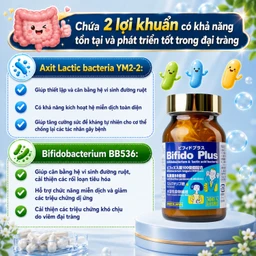 Viên uống bổ sung lợi khuẩn đường ruột giảm rối loạn tiêu hóa do loạn khuẩn Bifido Plus Jpanwell (30 viên) 5