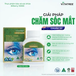 Viên uống hỗ trợ duy trì sức khoẻ của mắt và tăng cường thị lực Vitatree Bilberry 10000 (Hộp 60 viên) 2