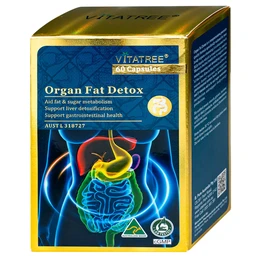 Viên uống hỗ trợ giải độc gan, tăng cường chuyển hoá chất béo, giúp giảm mỡ máu Vitatree Organ Fat Detox (Hộp 60 viên)
