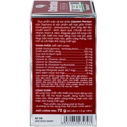 Viên uống hỗ trợ giảm căng thẳng, cải thiện mất ngủ, tăng cường hoạt động não bộ Cebraton Premium Traphaco (Hộp 60 viên)