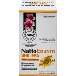 Viên uống hỗ trợ giảm nguy cơ đột quỵ do huyết khối Nattoenzym dha epa DHG (60 viên) 2