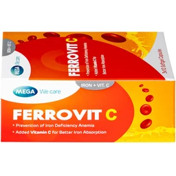 Viên uống hỗ trợ giảm nguy cơ thiếu máu do thiếu sắt Ferrovit C Mega (3 vỉ x 10 viên) 4