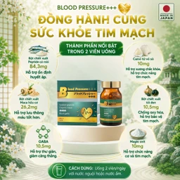 Viên uống hỗ trợ giảm nguy cơ cao huyết áp do mỡ máu cao Blood Pressure+++ Jpanwell (60 viên) 5