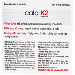 Viên uống hỗ trợ phòng chống loãng xương, bổ sung canxi giúp xương chắc khỏe Calci K2 Dao Nordic Health (60 viên)