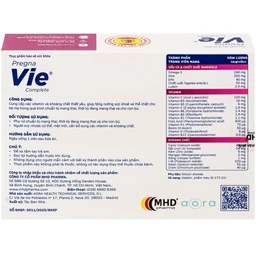 Viên uống cung cấp vitamin và khoáng chất cho phụ nữ mang thai và cho con bú PregnaVie Complete MHD (3 vỉ x 10 viên) 7