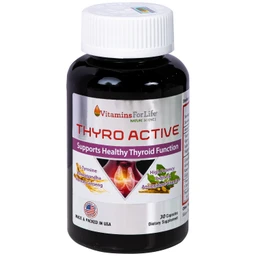 Viên uống bổ sung L-Tyrosine, I-ốt, hỗ trợ tăng cường chức năng tuyến giáp Thyro Active Vitamins For Life (Hộp 30 viên)