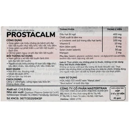 Viên uống giúp giảm triệu chứng do bệnh phì đại tiền liệt tuyến cho nam giới Doppelherz Aktiv Prostacalm (3 vỉ x 10 viên) 2