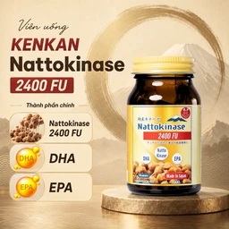 Viên uống giảm nguy cơ hình thành huyết khối, tăng cường lưu thông máu Nattokinase 2400FU KenKan (60 viên) 3