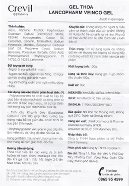 Gel bôi ngừa giãn tĩnh mạch Veinco Lancopharm hộp 100g