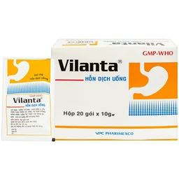 Thuốc Vilanta Pharimexco dịu triệu chứng ợ nóng, ợ chua (20 gói x 10g) 1