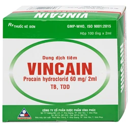 Dung dịch tiêm Vincain 60mg Vinphaco gây tê tại chỗ, gây tê cột sống (100 ống x 2ml)