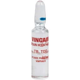 Dung dịch tiêm Vincain 60mg Vinphaco gây tê tại chỗ, gây tê cột sống (100 ống x 2ml)