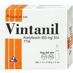 Thuốc tiêm Vintanil 500mg/5ml Vinphaco điều trị triệu chứng các cơn chóng mặt (1 vỉ x 5 ống x 5ml) 2