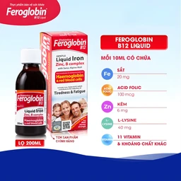 Siro hỗ trợ tăng khả năng tạo máu Vitabiotics Feroglobin B12 (200ml)