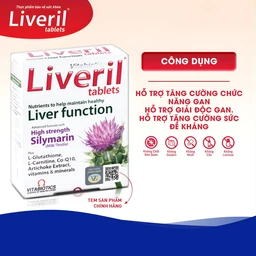 Viên uống hỗ trợ tăng cường chức năng gan Liveril Vitabiotics (5 vỉ x 6 viên) 1