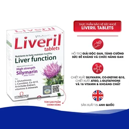 Viên uống hỗ trợ tăng cường chức năng gan Liveril Vitabiotics (5 vỉ x 6 viên) 3