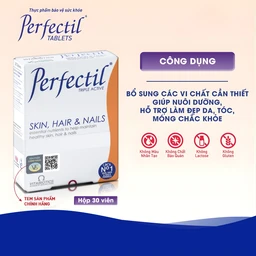 Viên uống bổ sung vi chất làm đẹp da móng tóc Perfectil Vitabiotics (2 vỉ x 15 viên)