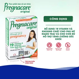 Viên bổ sung vitamin khoáng chất cho phụ nữ mang thai và cho con bú Vitabiotics Pregnacare Original (2 vỉ x 15 viên)