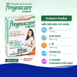 Viên bổ sung vitamin khoáng chất cho phụ nữ mang thai và cho con bú Vitabiotics Pregnacare Original (2 vỉ x 15 viên)