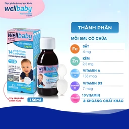 Siro bổ sung vitamin khoáng chất cho trẻ Vitabiotics Wellbaby Multi-Vitamin Liquid (150ml)