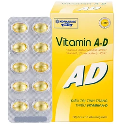 Thuốc Vitamin A-D HDpharma điều trị tình trạng thiếu Vitamin A và D (5 vỉ x 10 viên) 1