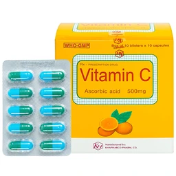 Thuốc Vitamin C 500mg Khapharco điều trị bệnh Scorbut (10 vỉ x 10 viên)