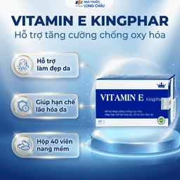 Viên uống bổ sung vitamin E hỗ trợ chống oxy hóa Vitamin E Kingphar (4 vỉ x 10 viên) 2