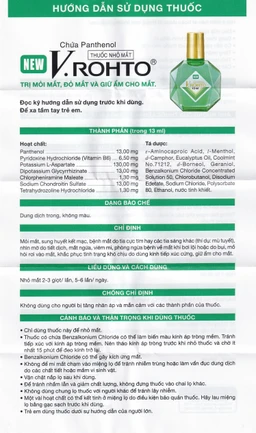 Thuốc nhỏ mắt New V.Rohto điều trị mỏi mắt, sung huyết kết mạc (13ml)