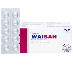 Thuốc Waisan 50mg Bidiphar cải thiện triệu chứng tăng trương lực cơ (10 vỉ x 10 viên) 