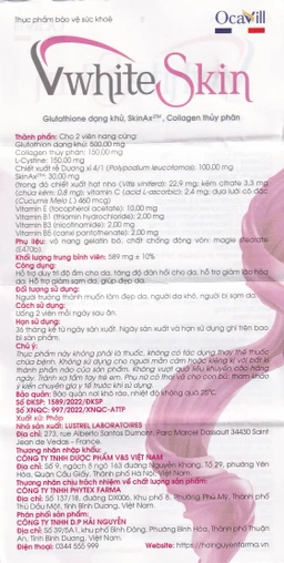 Viên uống giúp đẹp da, giảm sạm da, tăng đàn hồi và độ ẩm cho da VwhiteSkin Ocavill (30 viên)
