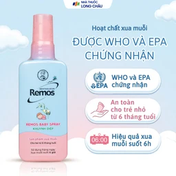 Xịt xua muỗi Remos hương Khuynh Diệp xua muỗi suốt 6 giờ cho bé từ 6 tháng tuổi (70ml) 4