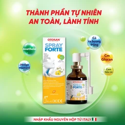 Xịt họng Otosan Forte 30ml hỗ trợ giảm viêm họng cấp tính, viêm hô hấp, giảm đau rát họng