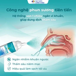Xịt mũi Saltmax+++ 100ml giúp vệ sinh mũi, làm sạch chất nhầy