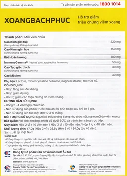 Viên uống hỗ trợ triệu chứng viêm Xoang Bách Phuc (2 vỉ x 10 viên)