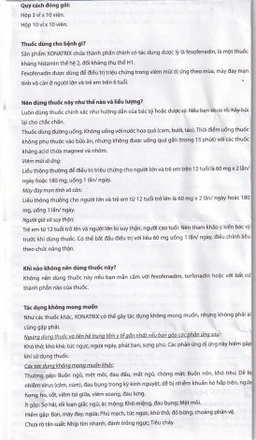 Thuốc Xonatrix 60mg DaviPharm điều trị triệu chứng viêm mũi dị ứng theo mùa (3 vỉ x 10 viên)