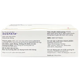 Thuốc Xospata 40mg Astellas điều trị cho người lớn mắc bệnh bạch cầu tủy cấp tính (4 vỉ x 21 viên)