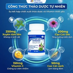 Viên uống hỗ trợ giảm ho, giảm đờm, giảm đau rát họng Xuyên Tâm Liên Plus Echinacea Kingphar (60 viên) 3