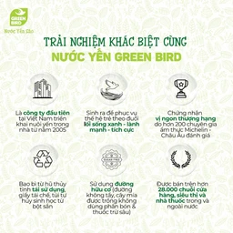 Nước Yến Sào Và Đông Trùng Hạ Thảo Greenbird (6 chai x 185ml)